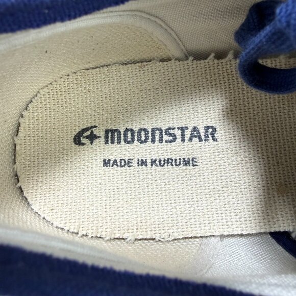 Moonstar Gym Classic Mens 7 Shoes Dark Blue White Fine Vulcanized Japan Sneakers - Picture 8 of 9
